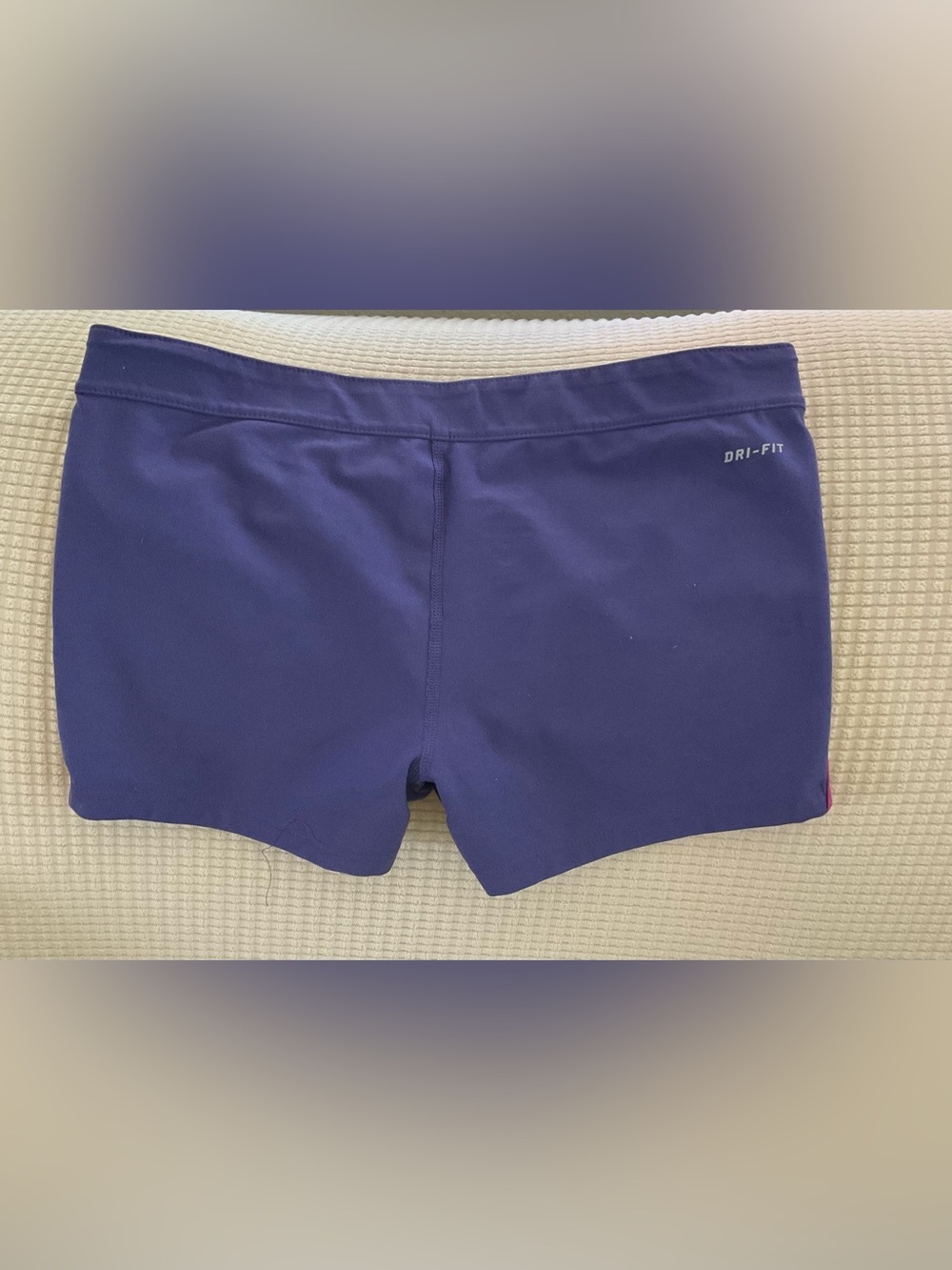Nike Women’s Purple Shorts with Pink Trim - Picture 2 of 3